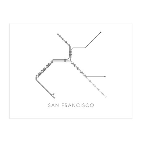 San Francisco BART Map (13" x 19" Print)