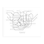 Tokyo Metro Map (13" x 19" Print)