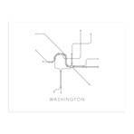 Washington Metro Map (13" x 19" Print)