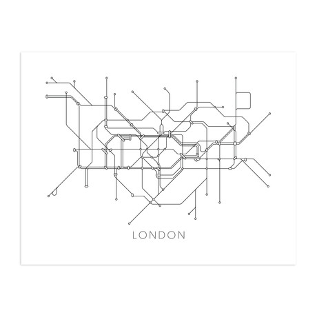London Underground Map (13" x 19" Print)