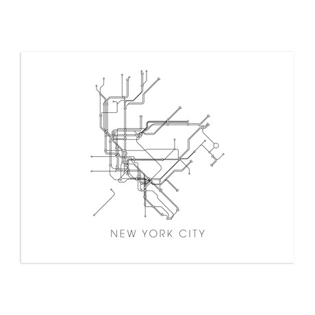 New York Subway Map (13" x 19" Print)