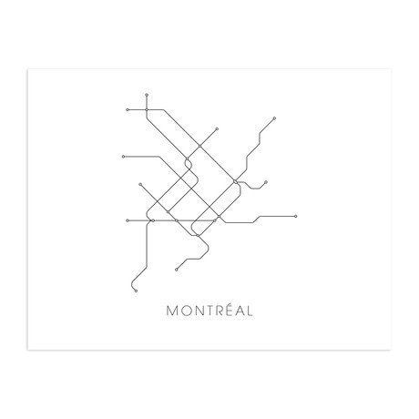 Montreal Metro Map (13" x 19" Print)