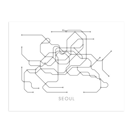 Seoul Metro Map (13" x 19" Print)