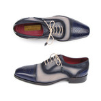 Perforated Captoe Oxfords // Navy + Beige (Euro: 46)