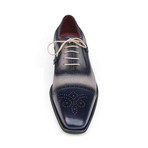 Perforated Captoe Oxfords // Navy + Beige (Euro: 41)