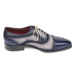 Perforated Captoe Oxfords // Navy + Beige (Euro: 44)