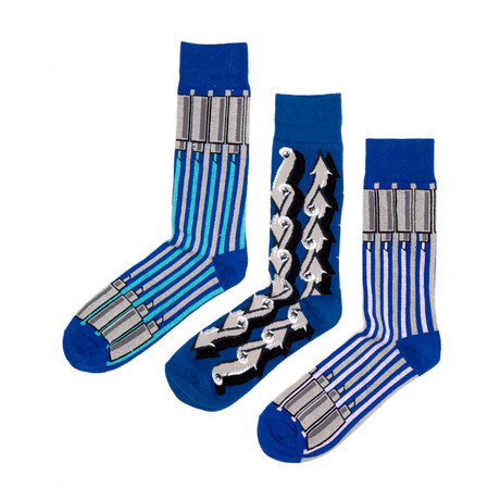 Blue Marker Socks // 3 Pack
