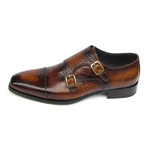 Paul Parkman // Crocodile Embossed Calfskin Double Monkstrap // Dark Brown (Euro: 40)