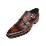 Paul Parkman // Crocodile Embossed Calfskin Double Monkstrap // Dark Brown (Euro: 42)