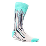 Grey + Seafoam Prints Socks // 3 Pack