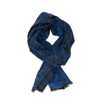 Blue + Black Ziggy Scarf