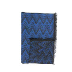 Blue + Black Ziggy Scarf