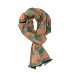 Brown + Green Plaid Scarf