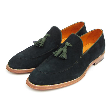 Suede Tassel Loafer // Green (Euro: 40)