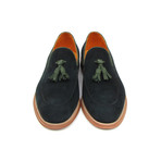 Suede Tassel Loafer // Green (Euro: 46)