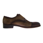 Leather And Suede Captoe Double Monkstrap (Euro: 43)