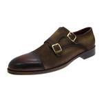 Leather And Suede Captoe Double Monkstrap (Euro: 45)