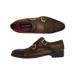 Leather And Suede Captoe Double Monkstrap (Euro: 45)