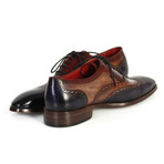 Three-Tone Wingtip Oxford // Navy + Camel + Bordeaux (Euro: 43)