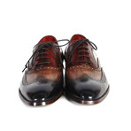 Three-Tone Wingtip Oxford // Navy + Camel + Bordeaux (Euro: 44)