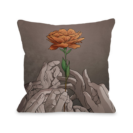 Orange Rose Pillow