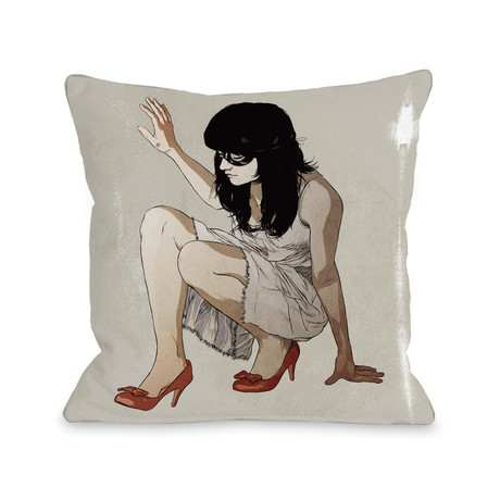 Masked Girl Pillow