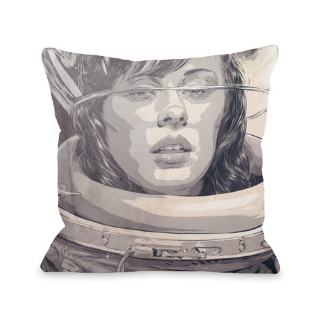 Girl In Spacesuit Pillow