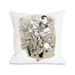 Flowers And Bird Pillow