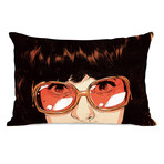 Girl With Glasses Pillow