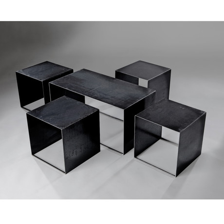 Fun House // Coffee Table + Cubes (White)