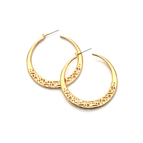 Golden Element Geo Hoop Earrings