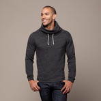 Threads for Thought // Funnel Neck Eco Fleece // Heather Black (XL)