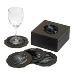Agate Box And Coaster Set (Grey)
