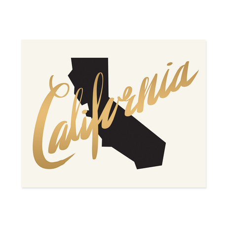 California Golden Script Map