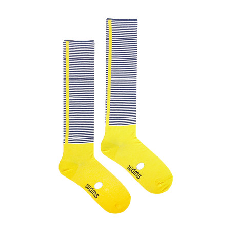 Yellow Small Stripes Knee Sock (5.5-9.5)