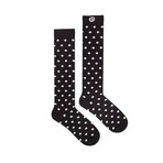 Black White Dots Knee Sock (5.5-9.5)