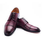 Derby with Toecap Punches // Burgundy (US: 7)