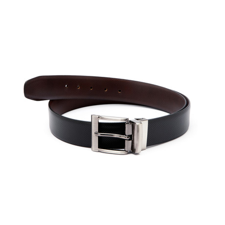 Fortliza Reversible Belt // Black + Brown (S (28-30"W))