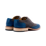 Wingtip Combination Brogue // Grey + Blue (US: 7)