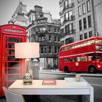 Red Telephone Booth and Bus in London