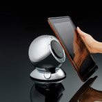 Black Pedestal with Black Carbon Case (iPad Air)