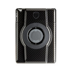 Chrome Pedestal with Black Carbon Case (iPad Air)