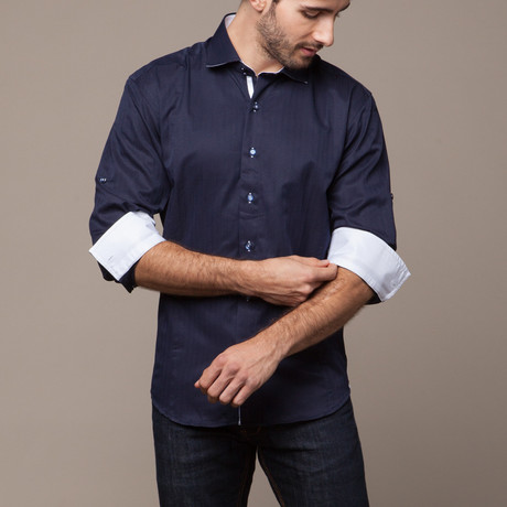 Bespoke // Button Down Shirt // Navy (S)