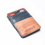 Magic Card Wood Wallet (Grey Flannel Wool)