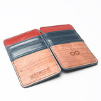 Magic Card Wood Wallet (Grey Flannel Wool)