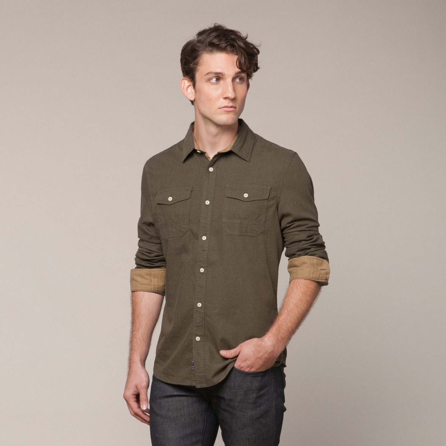 Grant Shirt // Olive (L) - PX Clothing - Touch of Modern