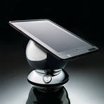 Black Pedestal with Black Carbon Case (iPad Air)