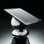 Chrome Pedestal with Pearl White Case (iPad Air)