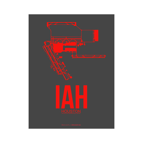 IAH Houston Poster (Dark Gray)