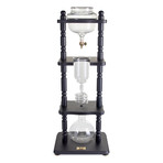 6-8 Cup Cold Drip Maker // Curved Black Wood Frame